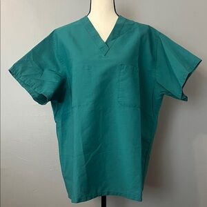 Teal V-Neck Short Sleeve Shirt